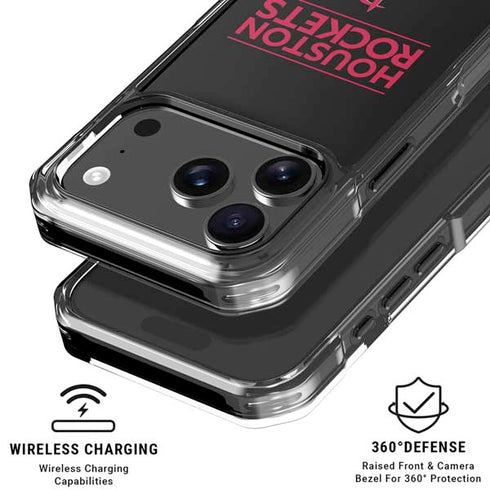 NBA Houston Rockets Standard - Black iPhone 18 Pro Clear Case
