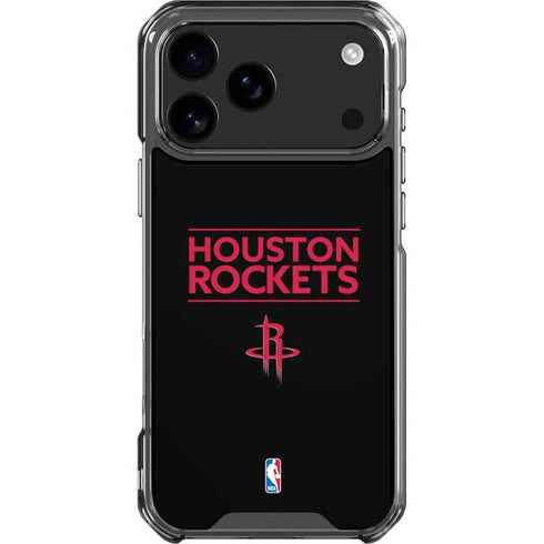 NBA Houston Rockets Standard - Black iPhone 18 Pro Max Clear Case