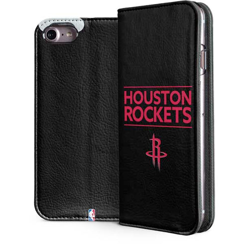 NBA Houston Rockets Standard - Black iPhone 7 Folio Case