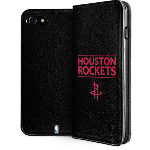 NBA Houston Rockets Standard - Black iPhone SE (2nd & 3rd Gen) Folio Case