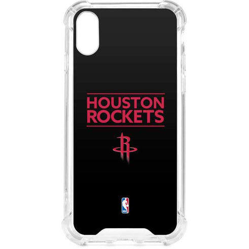 NBA Houston Rockets Standard - Black iPhone XS Clear Case