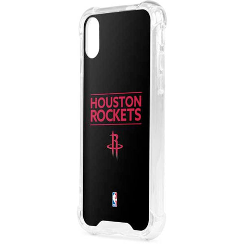 NBA Houston Rockets Standard - Black iPhone XS Clear Case