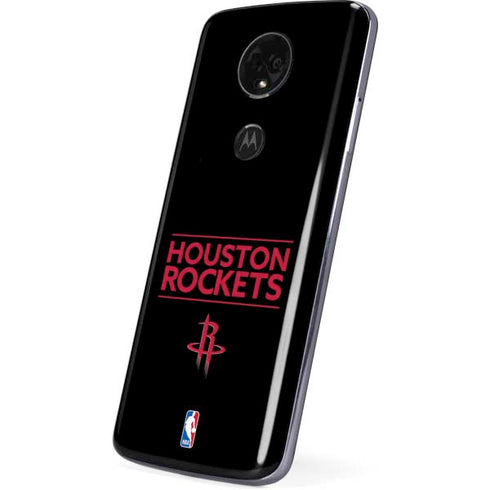 NBA Houston Rockets Standard - Black Moto E5 Plus Skin