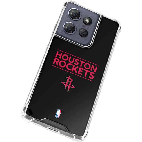 NBA Houston Rockets Standard - Black Moto G 5G (2025) Clear Case