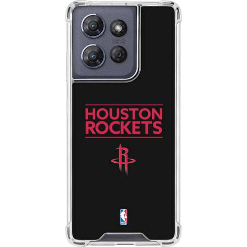 NBA Houston Rockets Standard - Black Moto G Play 5G (2025) Clear Case