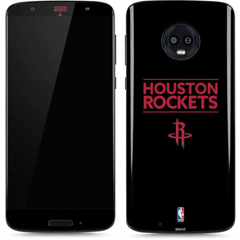 NBA Houston Rockets Standard - Black Moto G6 Skin