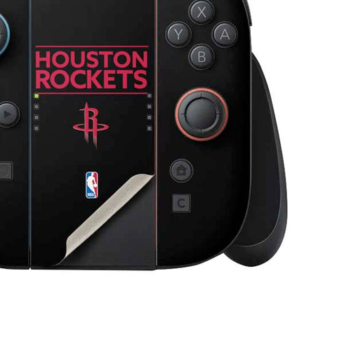 NBA Houston Rockets Standard - Black Nintendo Switch 2 (2025) Joy-Con Controller Skin