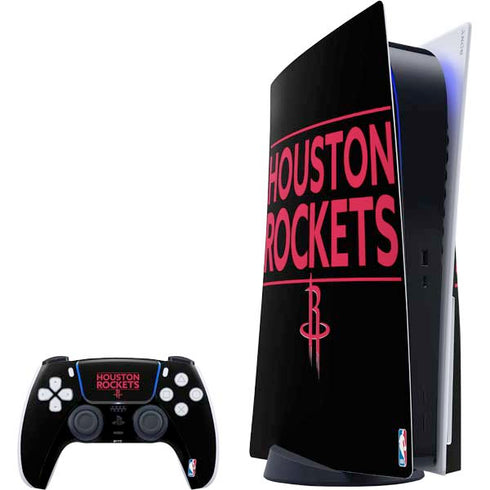 NBA Houston Rockets Standard - Black PlayStation PS5 Skins