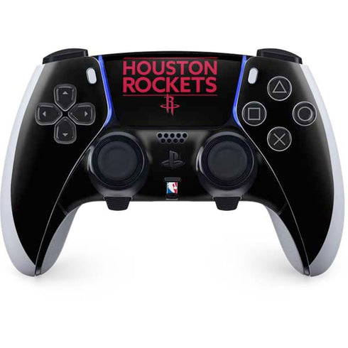 NBA Houston Rockets Standard - Black PS5 DualSense Edge Pro Controller Skin