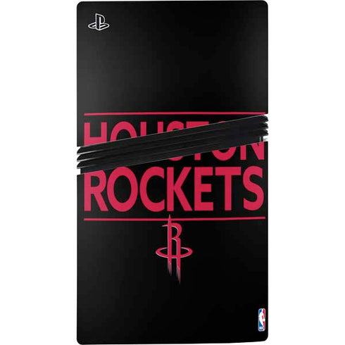 NBA Houston Rockets Standard - Black PS5 Pro Console Skin