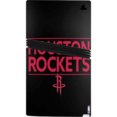NBA Houston Rockets Standard - Black PS5 Pro Console Skin