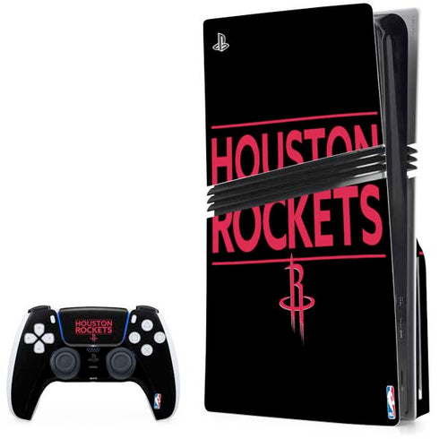 NBA Houston Rockets Standard - Black PlayStation PS5 Skins