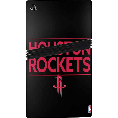 NBA Houston Rockets Standard - Black PS5 Pro Disk Console Skin