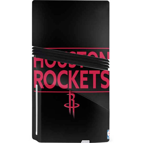 NBA Houston Rockets Standard - Black PS5 Pro Disk Console Skin