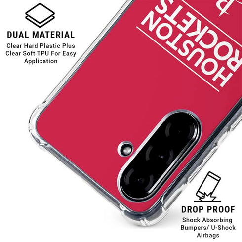 NBA Houston Rockets Standard - Red Galaxy A36 5G Clear Case