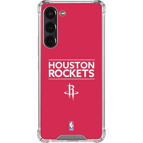 NBA Houston Rockets Standard - Red Galaxy S24 FE Clear Case