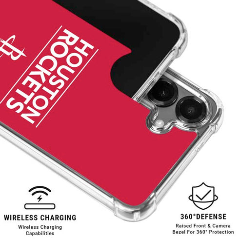 NBA Houston Rockets Standard - Red Galaxy S26 Clear Case