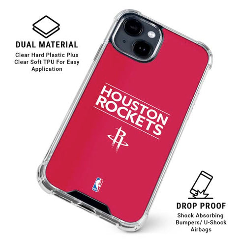 NBA Houston Rockets Standard - Red iPhone 15 Clear Case