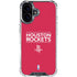 NBA Houston Rockets Standard - Red iPhone 16 Clear Case