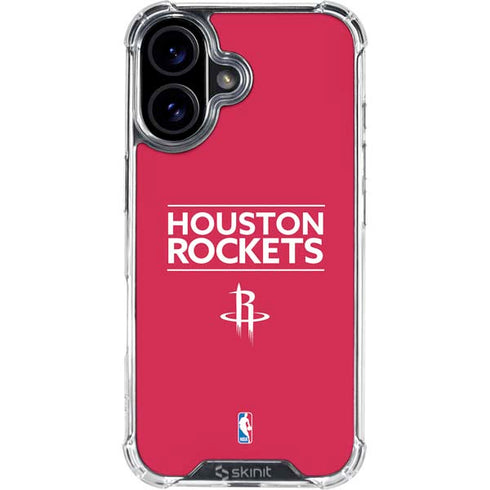 NBA Houston Rockets Standard - Red iPhone 16 Plus Clear Case