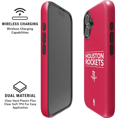 NBA Houston Rockets Standard - Red iPhone 16 Plus Magsafe Impact Case