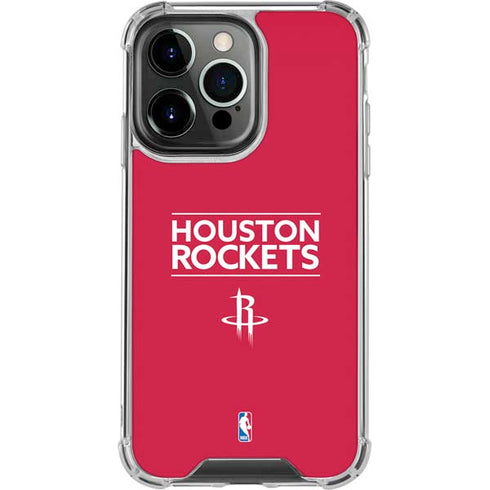 NBA Houston Rockets Standard - Red iPhone 16 Pro Max Clear Case