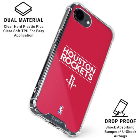 NBA Houston Rockets Standard - Red iPhone 16e Clear Case