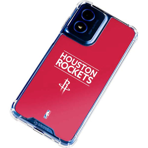 NBA Houston Rockets Standard - Red Moto G Play 4G (2024) Clear Case