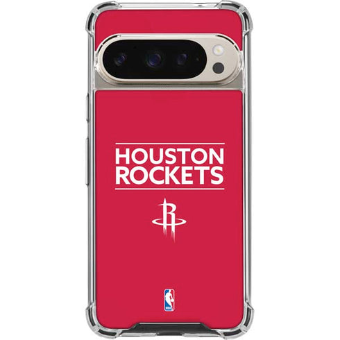 NBA Houston Rockets Standard - Red Pixel 9/9 Pro Clear Case