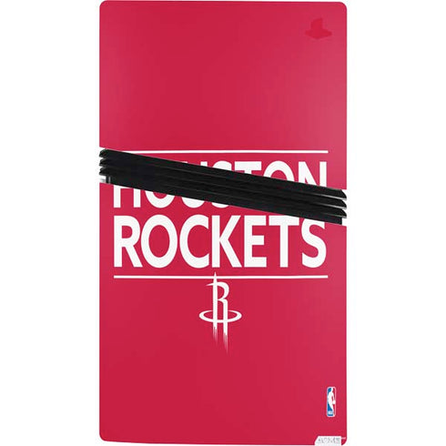 NBA Houston Rockets Standard - Red PS5 Pro Console Skin