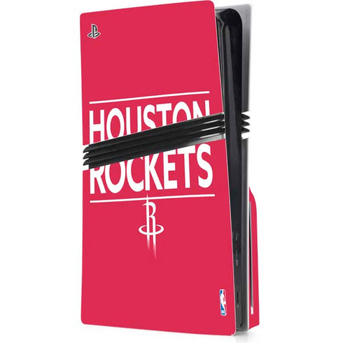 NBA Houston Rockets Standard - Red PS5 Pro Disk Console Skin
