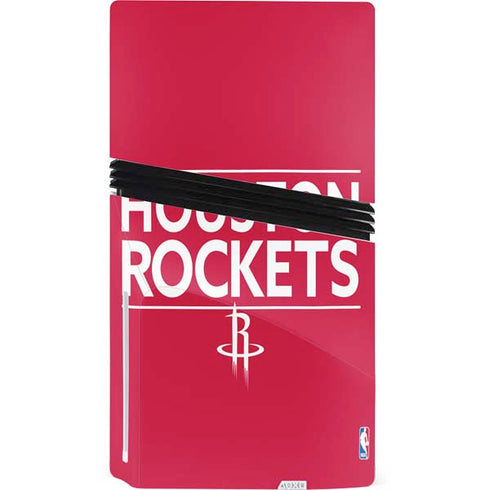 NBA Houston Rockets Standard - Red PS5 Pro Disk Console Skin