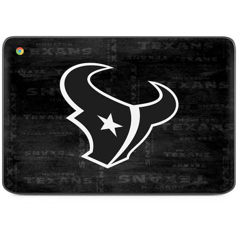 NFL Houston Texans Black & White HP Chromebook Skin