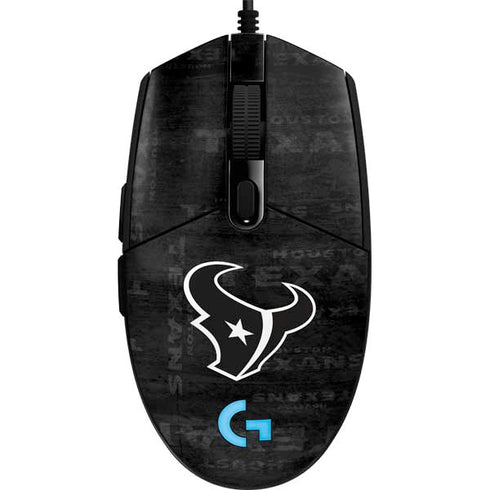 NFL Houston Texans Black & White G203 Prodigy RGB Wired Gaming Mouse Skin