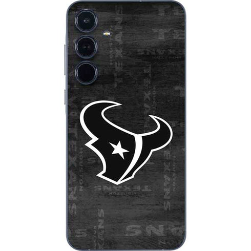 NFL Houston Texans Black & White Galaxy A55 5G Skin