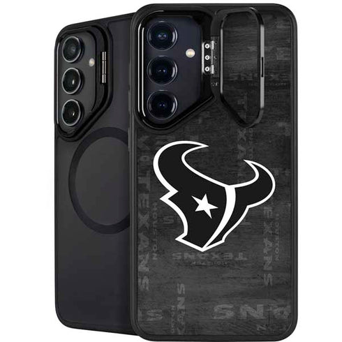 NFL Houston Texans Black & White Galaxy S25 Kickstand Case