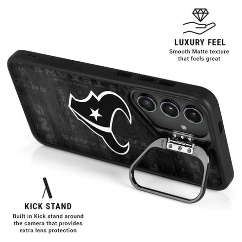 NFL Houston Texans Black & White Galaxy S25 Kickstand Case
