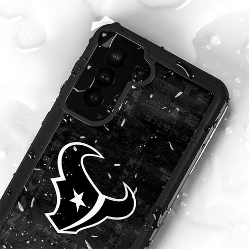 NFL Houston Texans Black & White Galaxy S24 Plus Waterproof Case