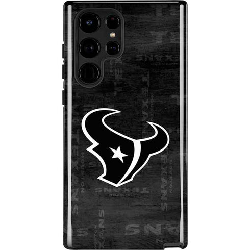 NFL Houston Texans Black & White Galaxy Cases