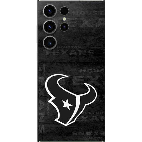 NFL Houston Texans Black & White Galaxy S24 Ultra Skin