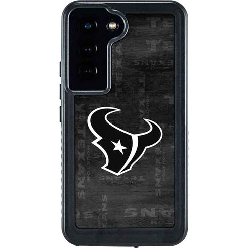 NFL Houston Texans Black & White Galaxy S24 Waterproof Case