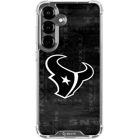 NFL Houston Texans Black & White Galaxy S26 Clear Case