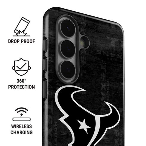 NFL Houston Texans Black & White Galaxy S26 Plus Impact Case