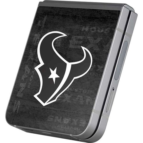 NFL Houston Texans Black & White Galaxy Z Flip6 Skin