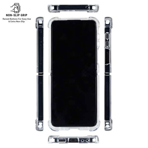 NFL Houston Texans Black & White Galaxy Z Flip6 Clear Case