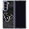 NFL Houston Texans Black & White Galaxy Z Fold5 5G Clear Case