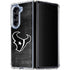 NFL Houston Texans Black & White Galaxy Z Fold5 5G Clear Case