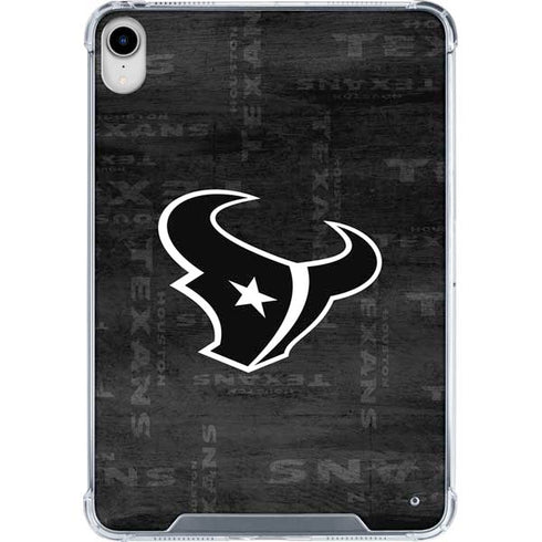 NFL Houston Texans Black & White iPad 11th Gen (2025) Clear Case