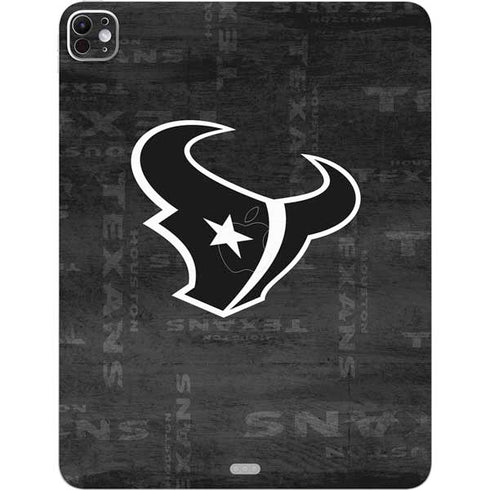 NFL Houston Texans Black & White iPad Pro 13in M4 (2024) Skin