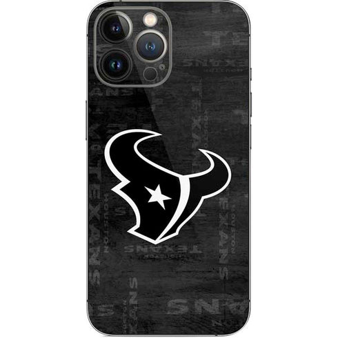 NFL Houston Texans Black & White iPhone 15 Pro Max Skin